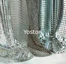 Китай Форма серебряных/золотых тканей занавеса ячеистой сети алюминиевых металлических Секинед Мулти поставщик